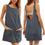 Clyora | Corduroy Overall Mini Dress with Pockets