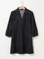 Dovanni | V-Neck Puff Sleeve Denim Babydoll Dress