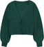 "Sarah" Button-Front Cable Cardigan