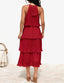 🌞 "Lola" Tiered Halter Dress