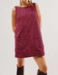 Clyora | Corduroy Overall Mini Dress with Pockets