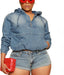 Koda | Denim Popover Hoodie