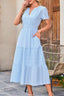 "Lunarelle" Tiered Cotton Midi Dress