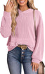 "Bree" Ribbed Knit Hoodie