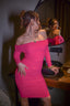 Velisse | Off-Shoulder Long Sleeve Ruched Party Mini Dress