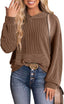 "Bree" Ribbed Knit Hoodie