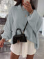 "Maeve" Slouch Knit Turtleneck Pullover