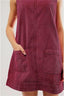 Clyora | Corduroy Overall Mini Dress with Pockets