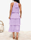 🌞 "Lola" Tiered Halter Dress