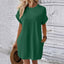 Aurelia | Round Neck Short Sleeve Mini Dress