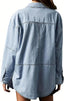 "Coastline" Denim Pullover Top