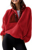 The "Cassie" Colorblock Fleece Pullover
