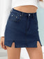 Reese | Split-Hem Denim Skort with Built-In Shorts