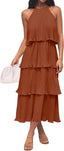 🌞 "Lola" Tiered Halter Dress
