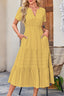 "Lunarelle" Tiered Cotton Midi Dress