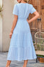 "Lunarelle" Tiered Cotton Midi Dress