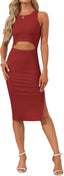 "Tessa" Cutout Midi Dress