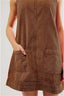 Clyora | Corduroy Overall Mini Dress with Pockets