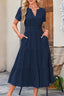 "Lunarelle" Tiered Cotton Midi Dress