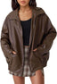 "Veda" Faux Leather Bomber
