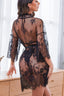 "Amour" Lace Robe Lingerie Set