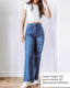 "Camryn" Wide-Leg Denim Trousers