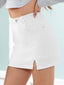 Reese | Split-Hem Denim Skort with Built-In Shorts