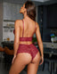 "Celeste" 3-Piece Lace Lingerie Robe Set