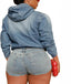 Koda | Denim Popover Hoodie
