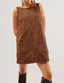 Clyora | Corduroy Overall Mini Dress with Pockets
