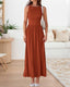 Zelivra | Sleeveless Maxi Dress with Pockets