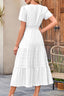 "Lunarelle" Tiered Cotton Midi Dress