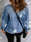 "Indie" Distressed Denim Shacket