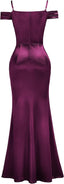 "Anastasia" Satin Off-Shoulder Gown