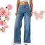 Jenny Pull-On Wide-Leg Jeans