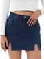 Reese | Split-Hem Denim Skort with Built-In Shorts