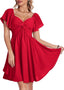 Liora | Knot Front Chiffon Mini Dress