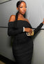 "Zara" One-Shoulder Ruched Mini Dress