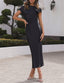 "Helena" Satin Midi Dress