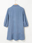 Dovanni | V-Neck Puff Sleeve Denim Babydoll Dress