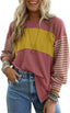 "Boardwalk Breeze" Striped Colorblock Top
