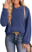 "Bree" Ribbed Knit Hoodie