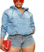 Koda | Denim Popover Hoodie
