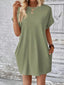 Aurelia | Round Neck Short Sleeve Mini Dress
