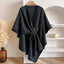 Oversized Belted Knit Cape