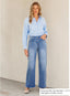 "Camryn" Wide-Leg Denim Trousers