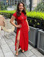 "Nadine" High Neck Draped Gown