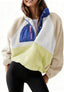 The "Cassie" Colorblock Fleece Pullover