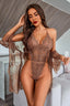 "Amour" Lace Robe Lingerie Set
