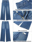 "Camryn" Wide-Leg Denim Trousers